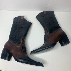On Your Feet Bonanza Heeled Leather Western Boots